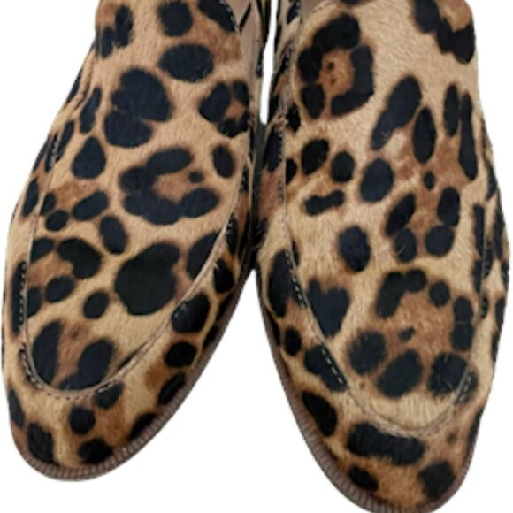 Madewell The Frances Loafer in Leopard Calf Hair Truffle Multi Color Size 7 - Picture 3 of 15